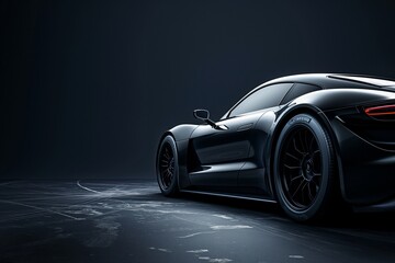 a sports car front and side view on a dark background, sports car closeup view, supercar isolated, automobile, car, supercar, car background, supercar in smoke background, car side view, car closeup