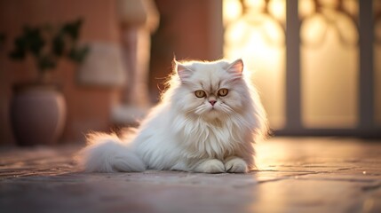 white persian cat (Suitable for background use)