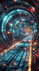 Tunnel With Bright Lights