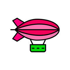 Airship icon. filled outline icon © van