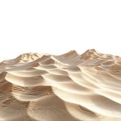 3d rendering for landscape concept Realistic sand on transparent or white background