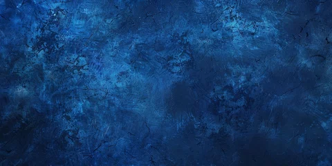 Fotobehang grungy, vintage, textured, dark blue background © Image