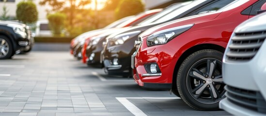 portrait of an organized car park