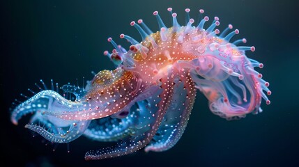 A Jellyfish Swimming in the Water
