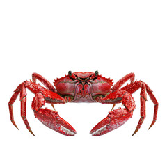 Crawling Crab Stuffed in Red Color on transparent or white background