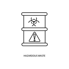 hazardous waste concept line icon. Simple element illustration. hazardous waste concept outline symbol design.