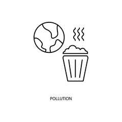 pollution concept line icon. Simple element illustration. pollution concept outline symbol design.