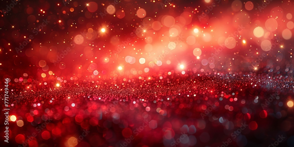 Poster A magical, sparkling bokeh background with shimmering lights, creating a festive and glamorous atmosphere.