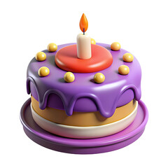 birthday cake isolated on white