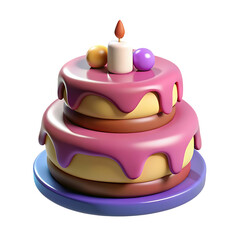 birthday cake isolated on white
