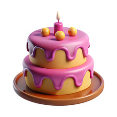 birthday cake isolated on white