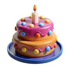 birthday cake isolated on white