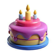birthday cake isolated on white