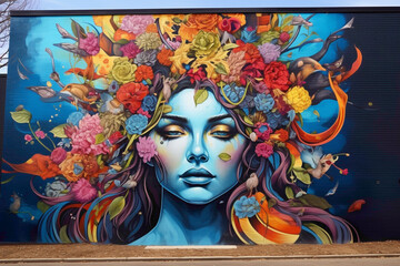 Admire the creativity and talent showcased in vibrant street art murals. - obrazy, fototapety, plakaty