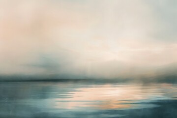 : A serene, abstract landscape with a soft, pastel palette