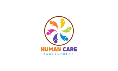 Child Care logo design vector, People Care logo 