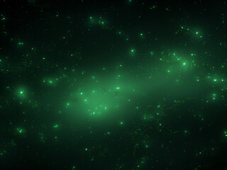Fototapeta na wymiar Enigmatic galaxies green amid the cosmic expanse. AI Generation.
