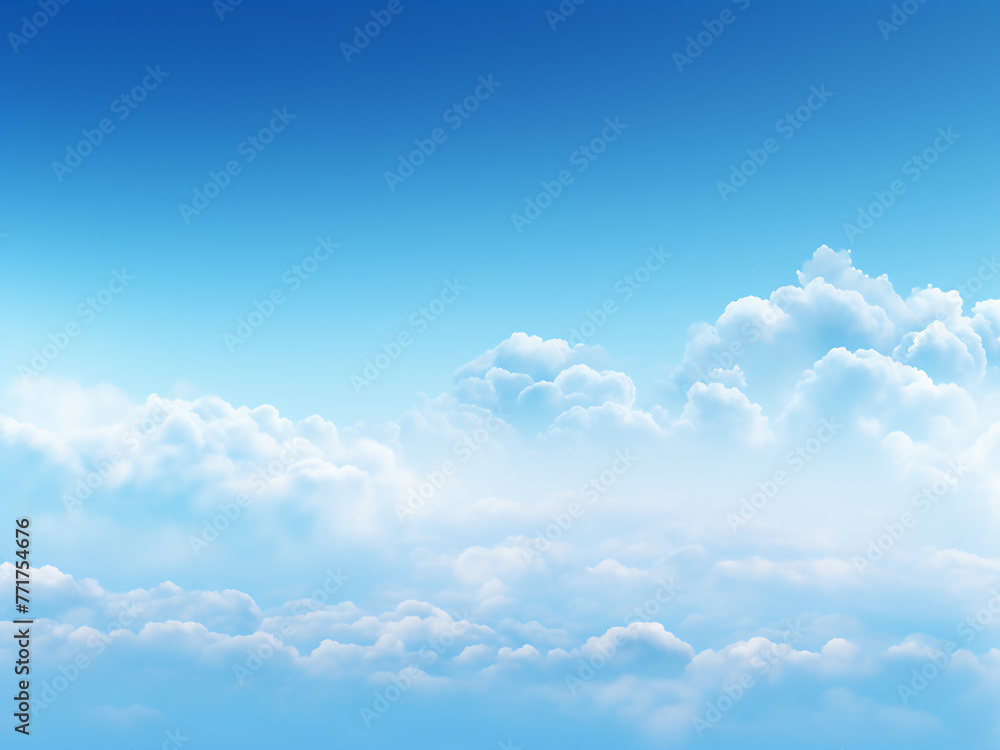 Canvas Prints celestial wonder: space clouds blue in the universe. ai generation.
