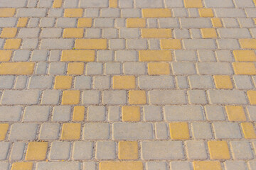 Yellow Color Diagonal Pattern Lines Stripes Paving Stone Floor Surface Street Road City Texture Background Tile
