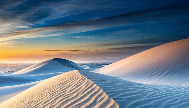 Abstract desert sands with a clody sky.