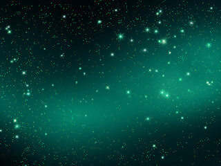 Enigmatic beauty: Starry heavens green. AI Generation.