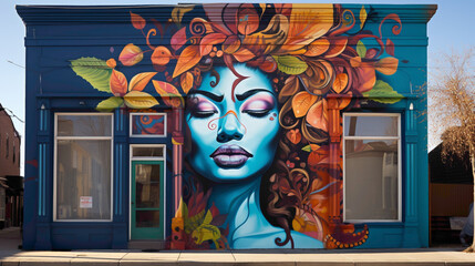 Experience the soul-stirring power of urban art with a vibrant street mural that captivates the senses.