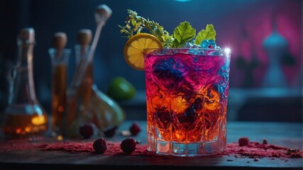 Creative presentation of Zombie Cocktail