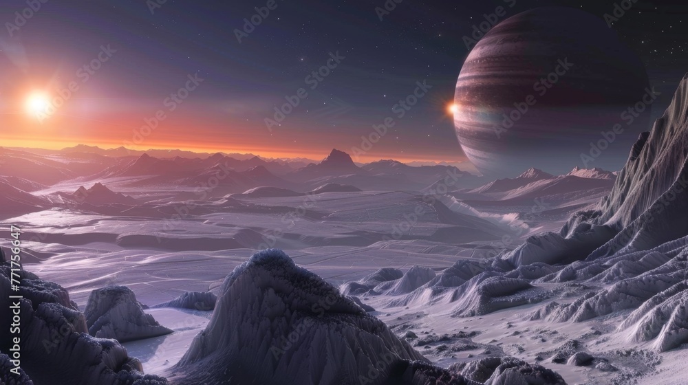 Poster distant planet seen from space observatory