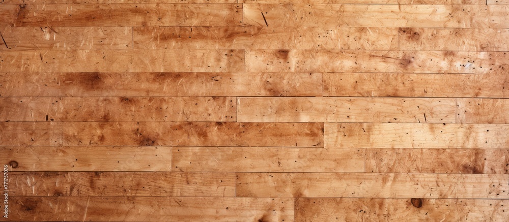 Aufkleber a detailed close up of a brown wooden floor with a grainy texture resembling brickwork. the rectangl