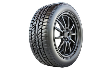 Obraz premium Car tire on transparent or white background