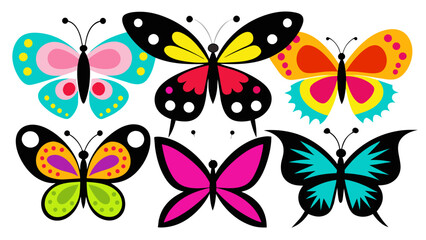 Vibrant Butterfly Decor Collect Colorful & Funky Shapes for Eye-catching Decoration