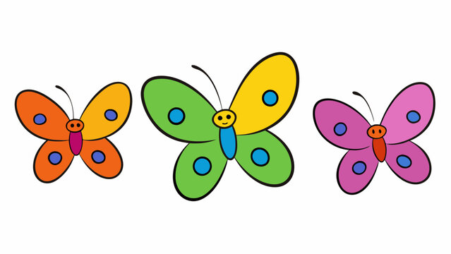 Vibrant Butterfly Decor Collect Colorful & Funky Shapes for Eye-catching Decoration
