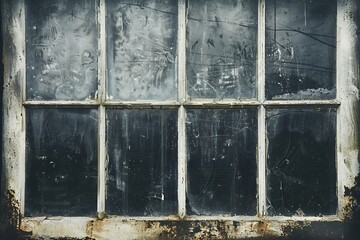 Close-up of an old window with grunge affect