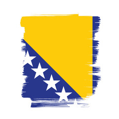 Flag of Bosnia and Herzegovina, vector illustration 