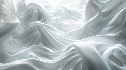 Elegant White Satin Fabric Background