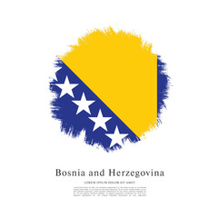 Flag of Bosnia and Herzegovina, vector illustration 