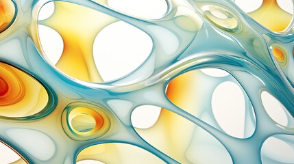 Abstract background for scientific concepts. Brightly colored polymer surface of complex shape. Plastic colored shape.