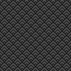 Seamless pattern. Folk wallpaper. Stylized chevrons, rhombuses ornament. Figures, checks background. Tribal motif. Curves, shapes backdrop. Ancient mosaic. Digital textile print, abstract design