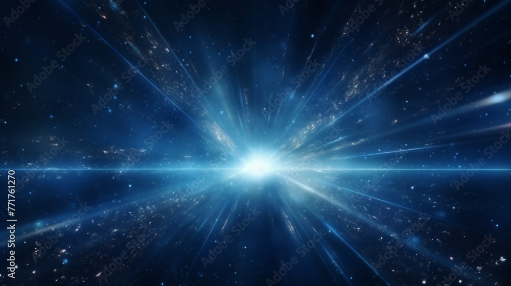 Poster abstract particle moving in the sci-fi space wallpaper, background