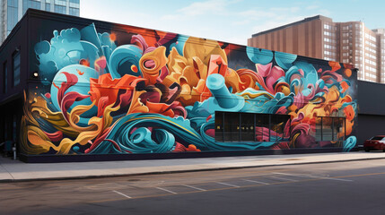 Experience the dynamic energy of the city with bold and vibrant street art murals as your backdrop.
