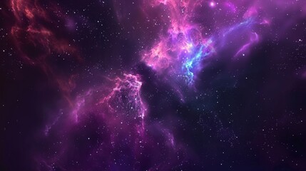 Fototapeta premium Cosmic Nebula in Vibrant Hues