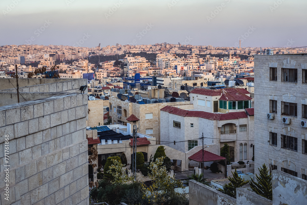 Canvas Prints Aerial view of Amman city, Jordan