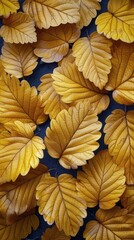 Close Up of Yellow Leaves on Tree
