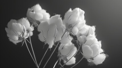 A clear photo of a bouquet of flowers set against a dark backdrop, with a sharp focus on the subjects and a soft, slightly blurred background