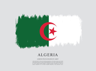 Flag of Algeria, vector illustration 