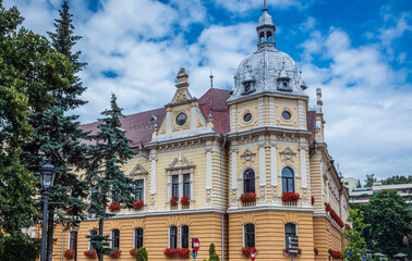 Fototapeta na wymiar City Hall building in Brasov city, Romania
