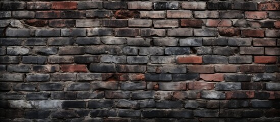 A detailed closeup of a brick wall showcasing the intricate pattern of bricks, a classic building material used to create facades and sturdy structures
