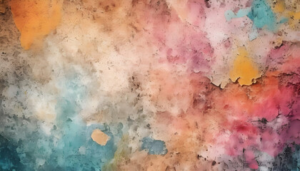 colorful Shabby texture wallpaper, Abstract background with natural texture and pastel colors, colorful abstract expressive artistic grunge textured collage background in saturated multicolored tones,