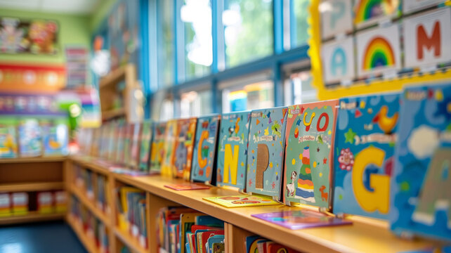 Children's book section in a library/store.