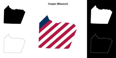 Cooper County (Missouri) outline map set
